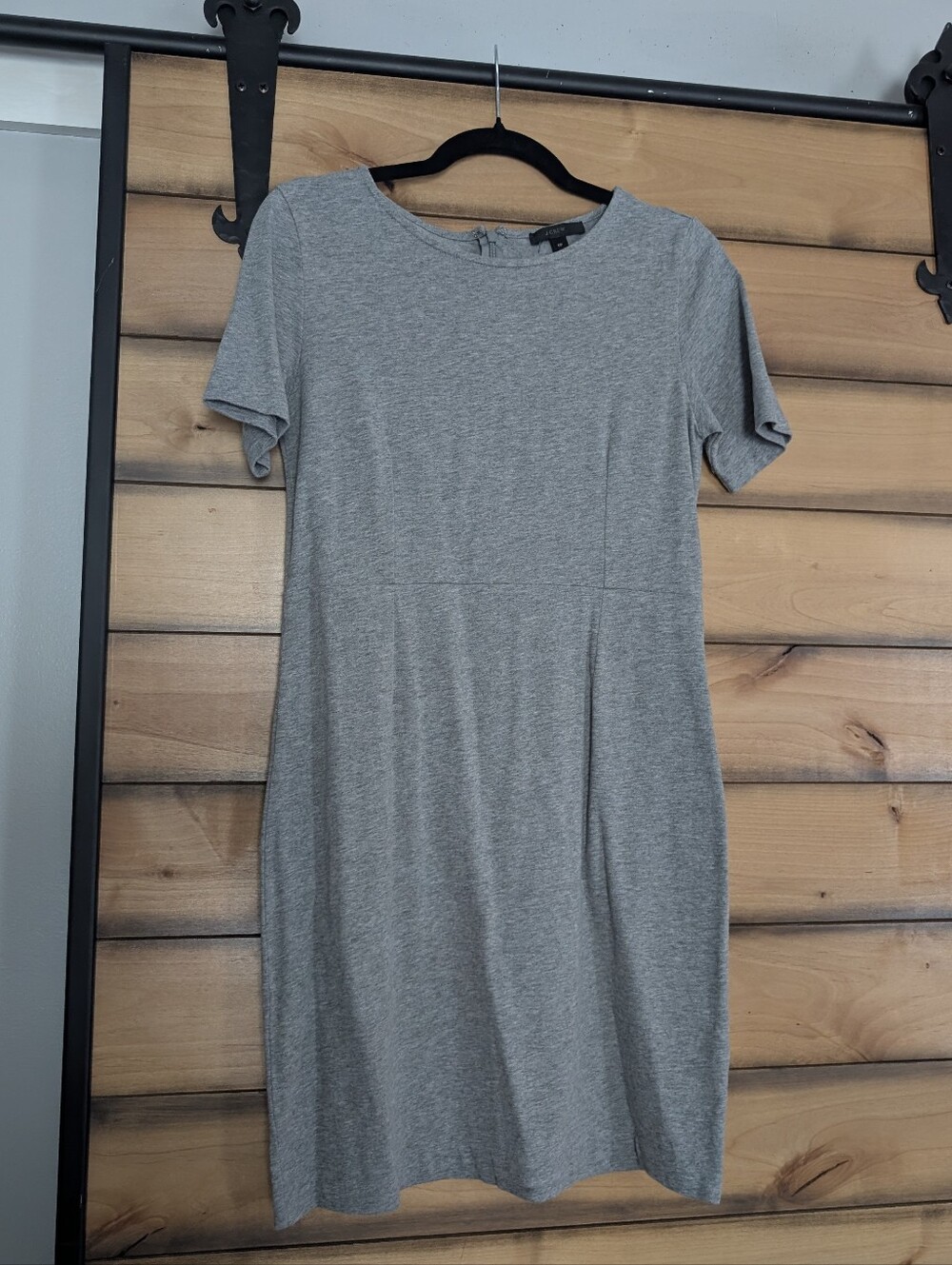 J. Crew Heather Gray Short-Sleeve Knit Dress